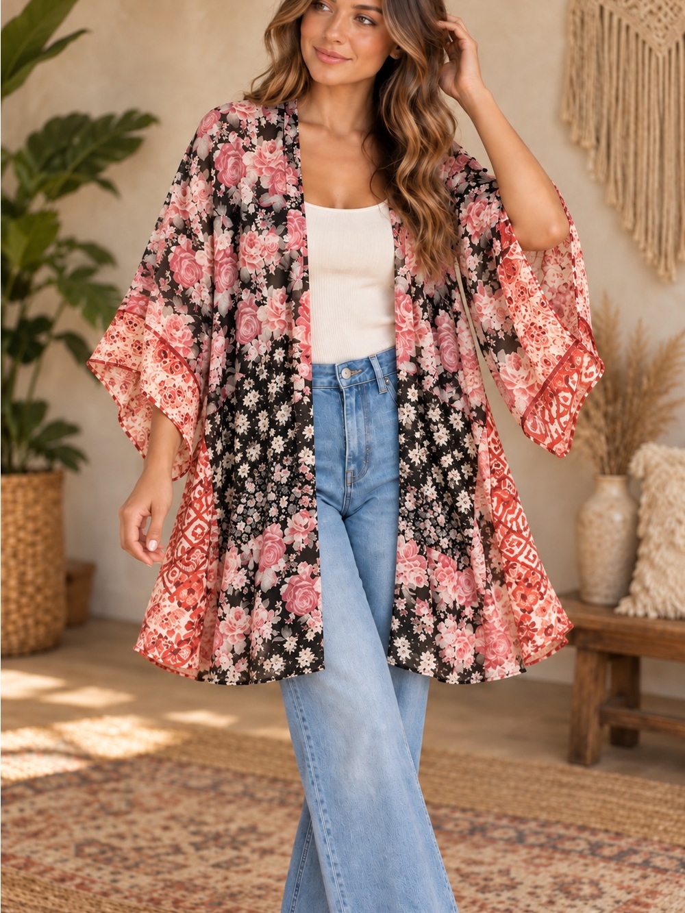 NWT Umgee Floral Kimono (090756) πΌ π